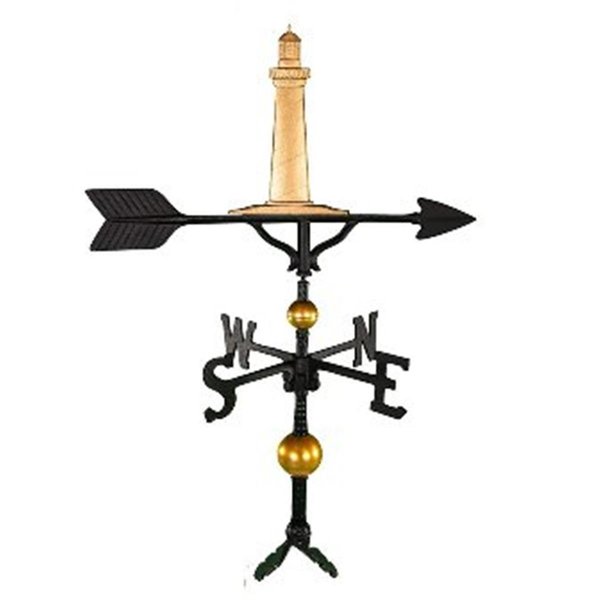 Gardengear 300 Series 32 In Deluxe Gold Cape Cod Lighthouse Weathervane GA389369